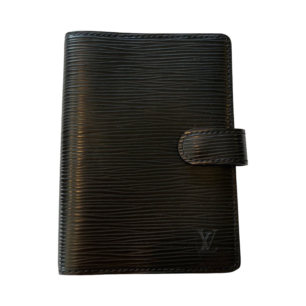 Louis Vuitton Agenda PM Black Noir Epi Leather Planner Cover R20052 2004